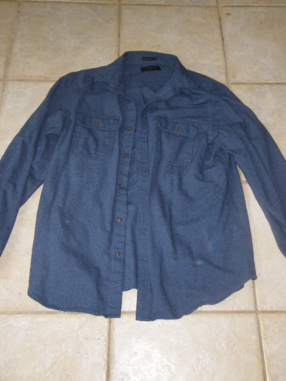 Vintage Men’s Banana Republic 100% Cotton Solid Flannel Button Up Casual Shirt